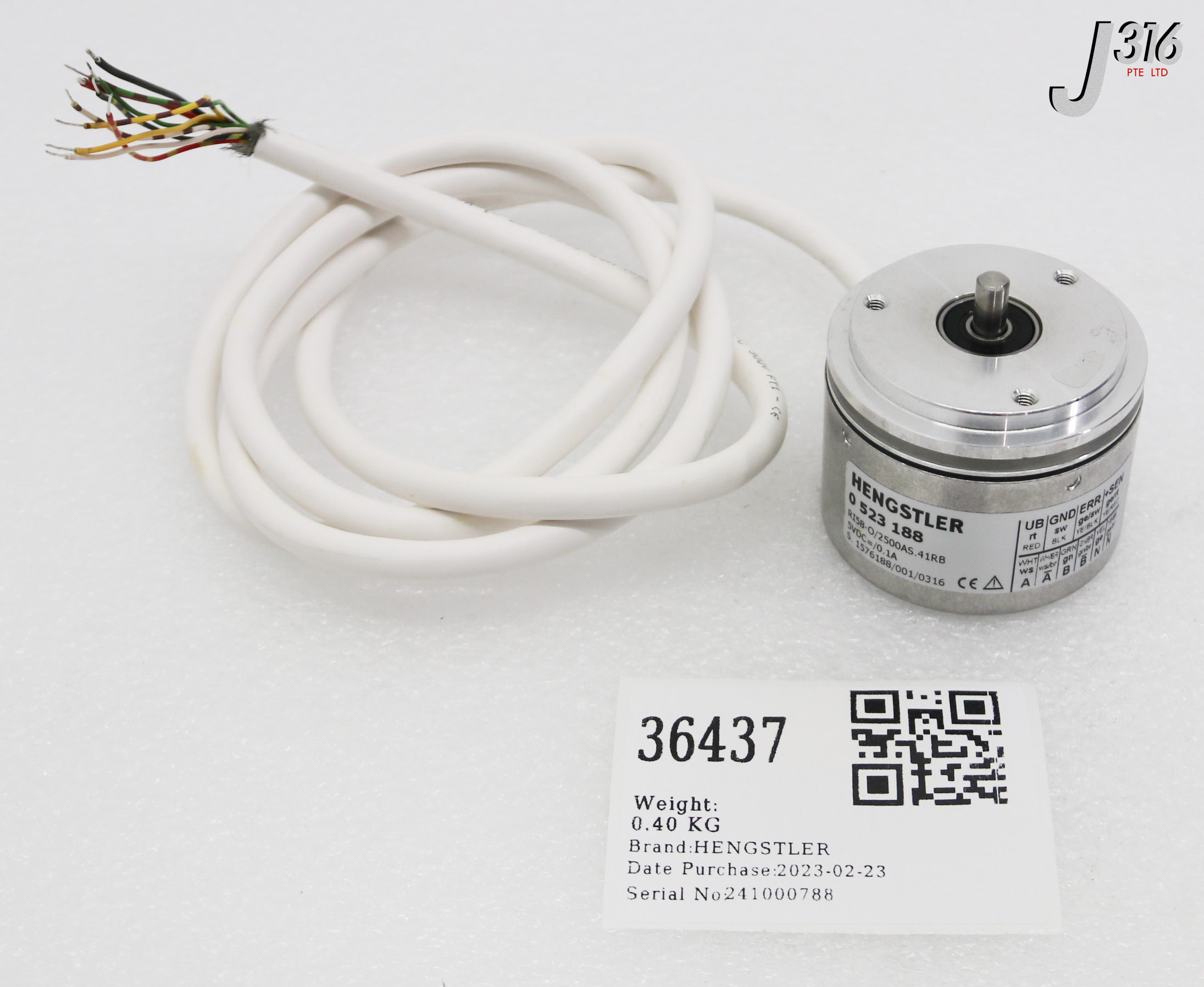 36437 HENGSTLER ENCODER, 0 523 188 (NEW) RI58-O/2500AS.41RB | eBay